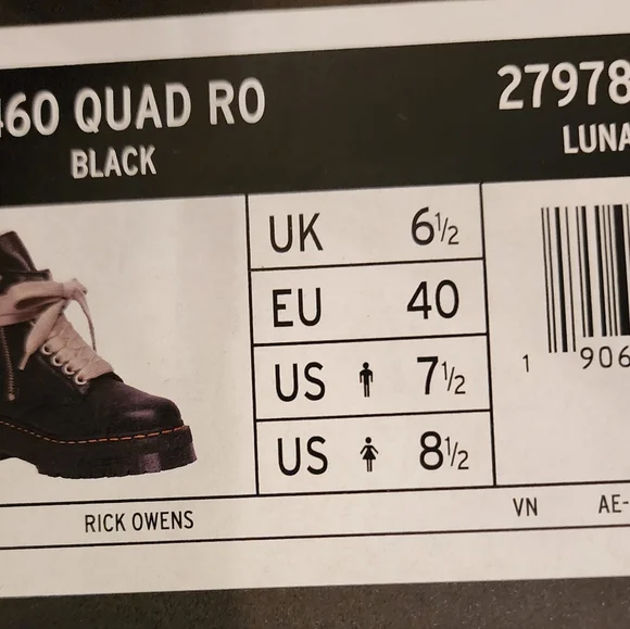 Dr. Martens Rick Owens Collaboration 1460 Quad - Picture 10 of 12